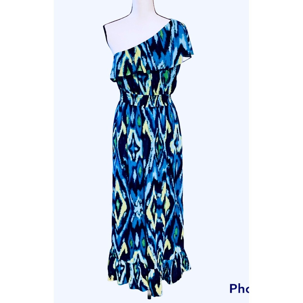 Lane Bryant One Shoulder Ruffled Hem Maxi Dress S16